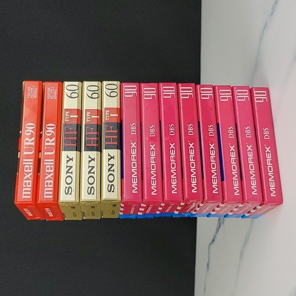 (13) Blank Cassette Tapes - Sony Maxell Memorex - Picture 1 of 12